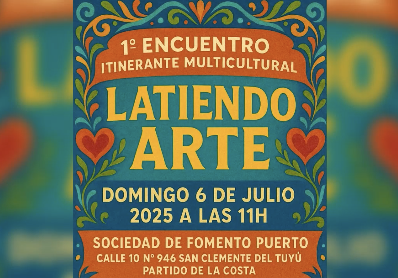 El 1° Encuentro Itinerante Multicultural se hará el 06 de julio en la Sociedad de Fomento Del Puerto